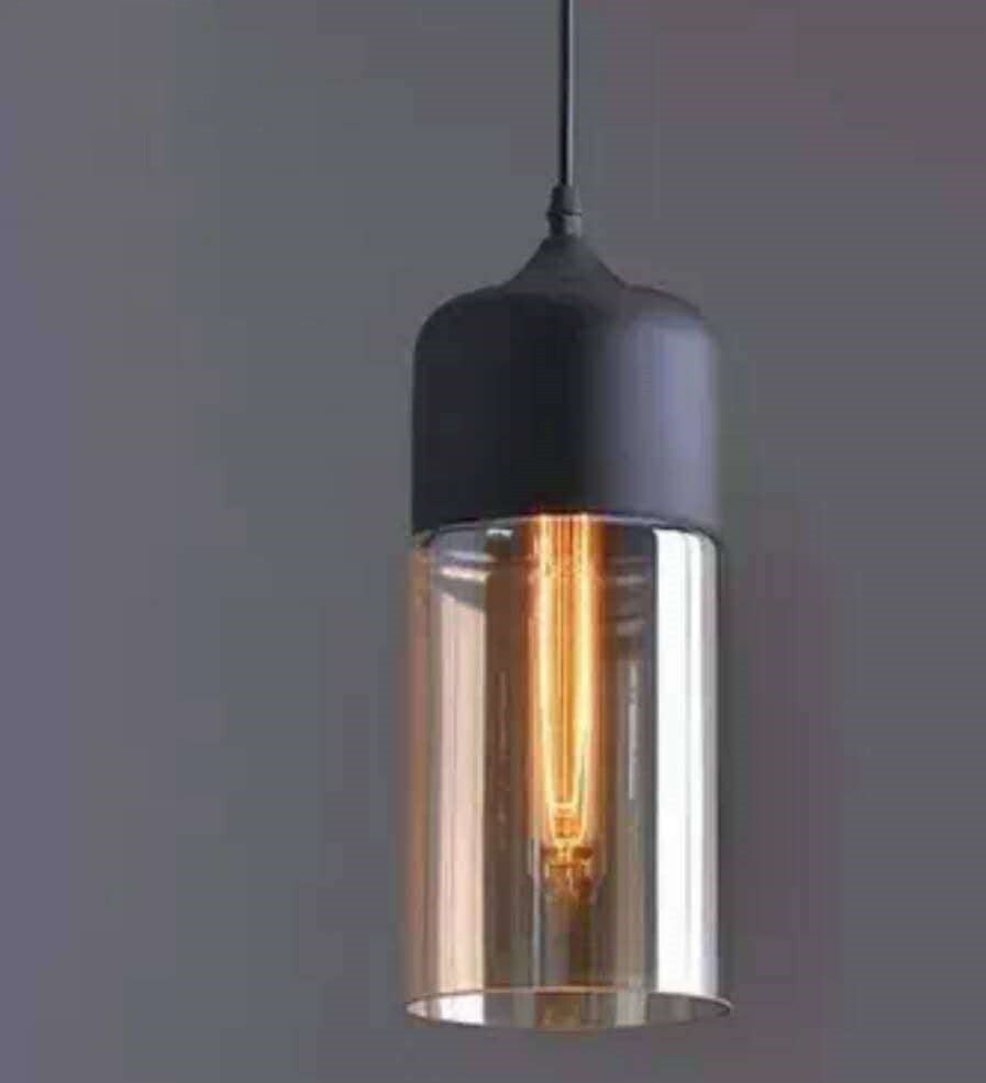 Industrial glass ceiling lamp
