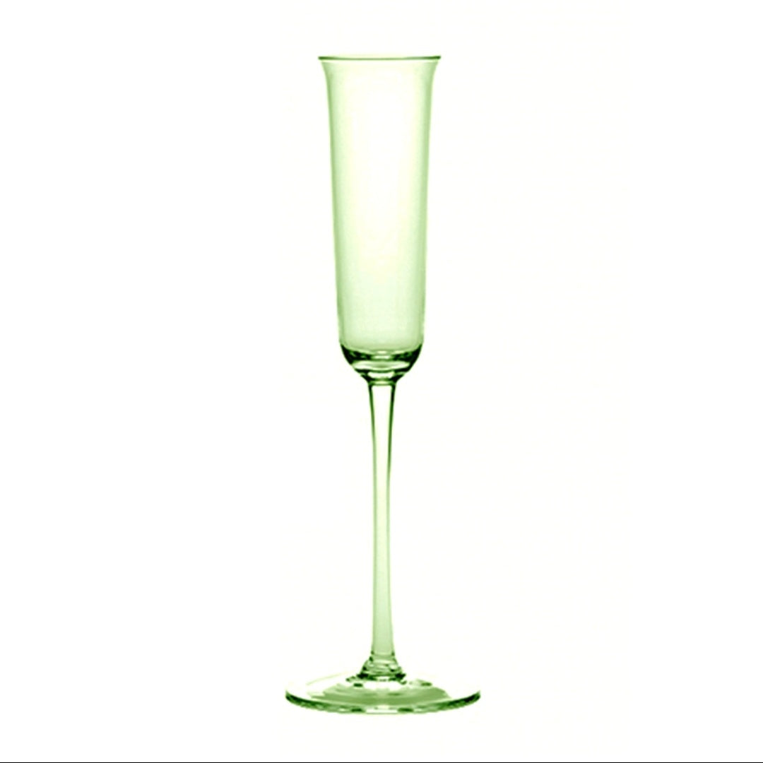 French Green Glass Champagne Glasses
