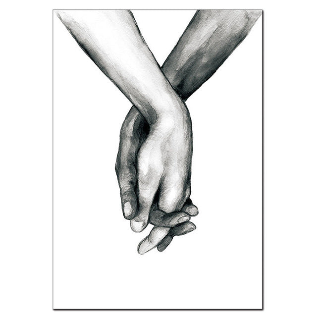 Holding hands canvas