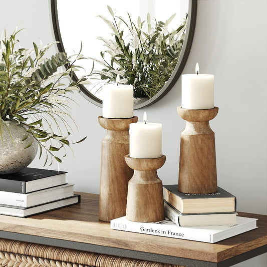 Solid Wood Candlestick
